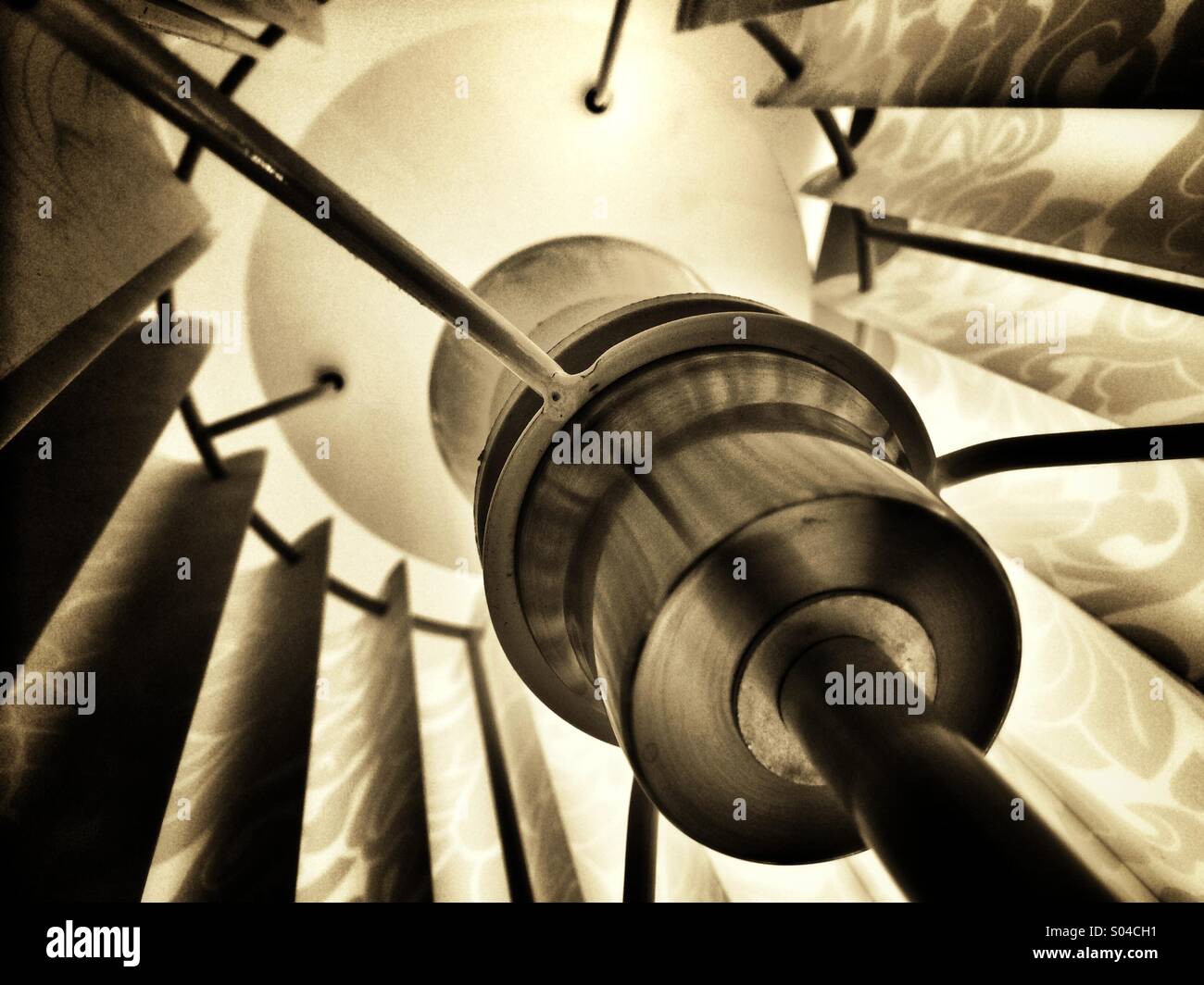 View inside a lampshade Stock Photo Alamy
