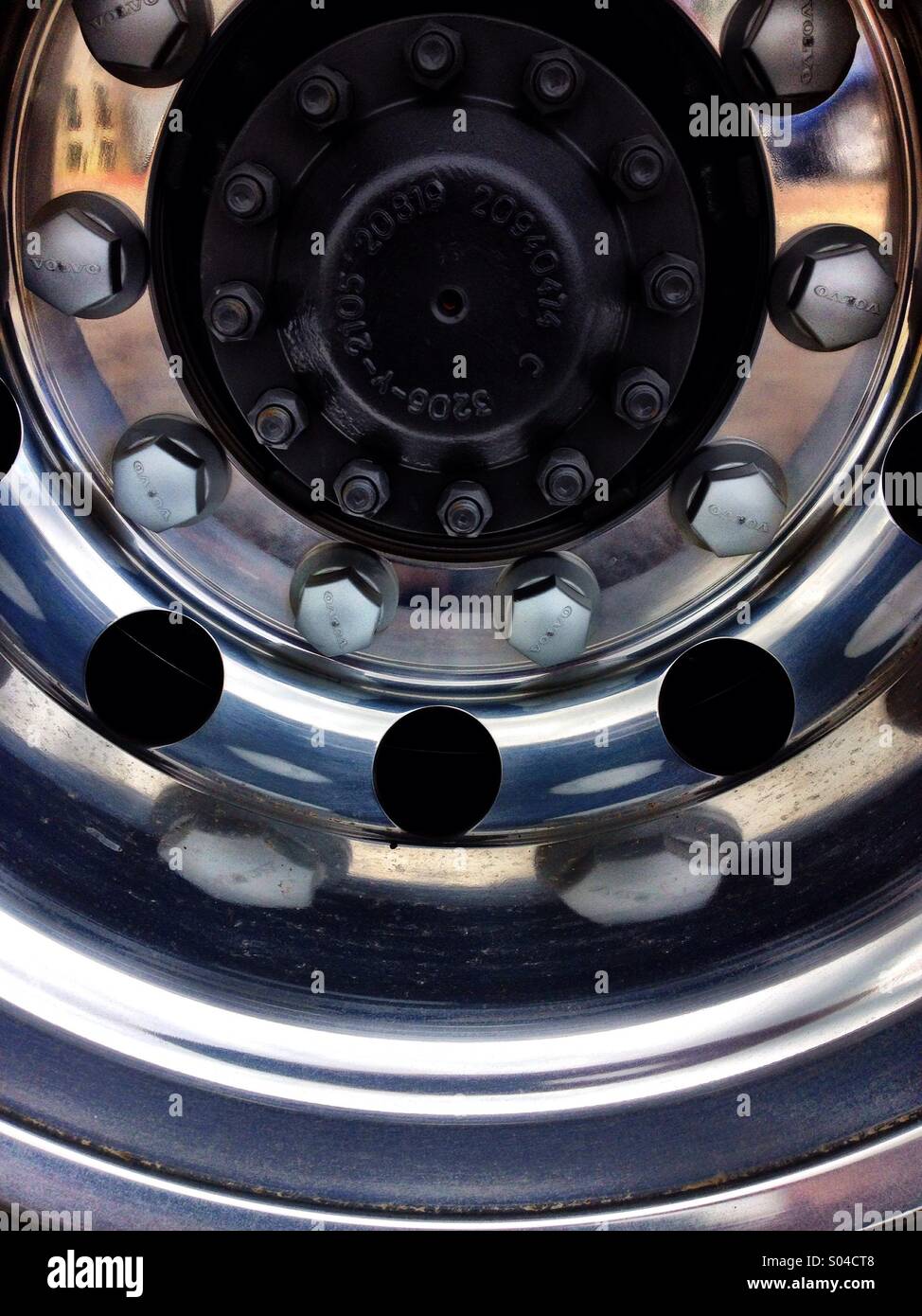 Wheel nuts - Smartphone Captured Stock Image