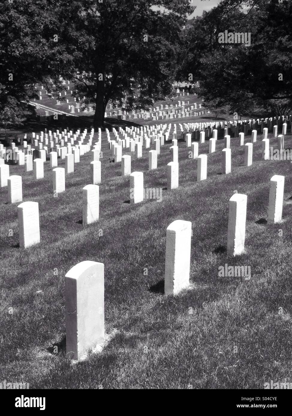 Graves in Arlington National Cemetery, Virginia, USA Stock Photo