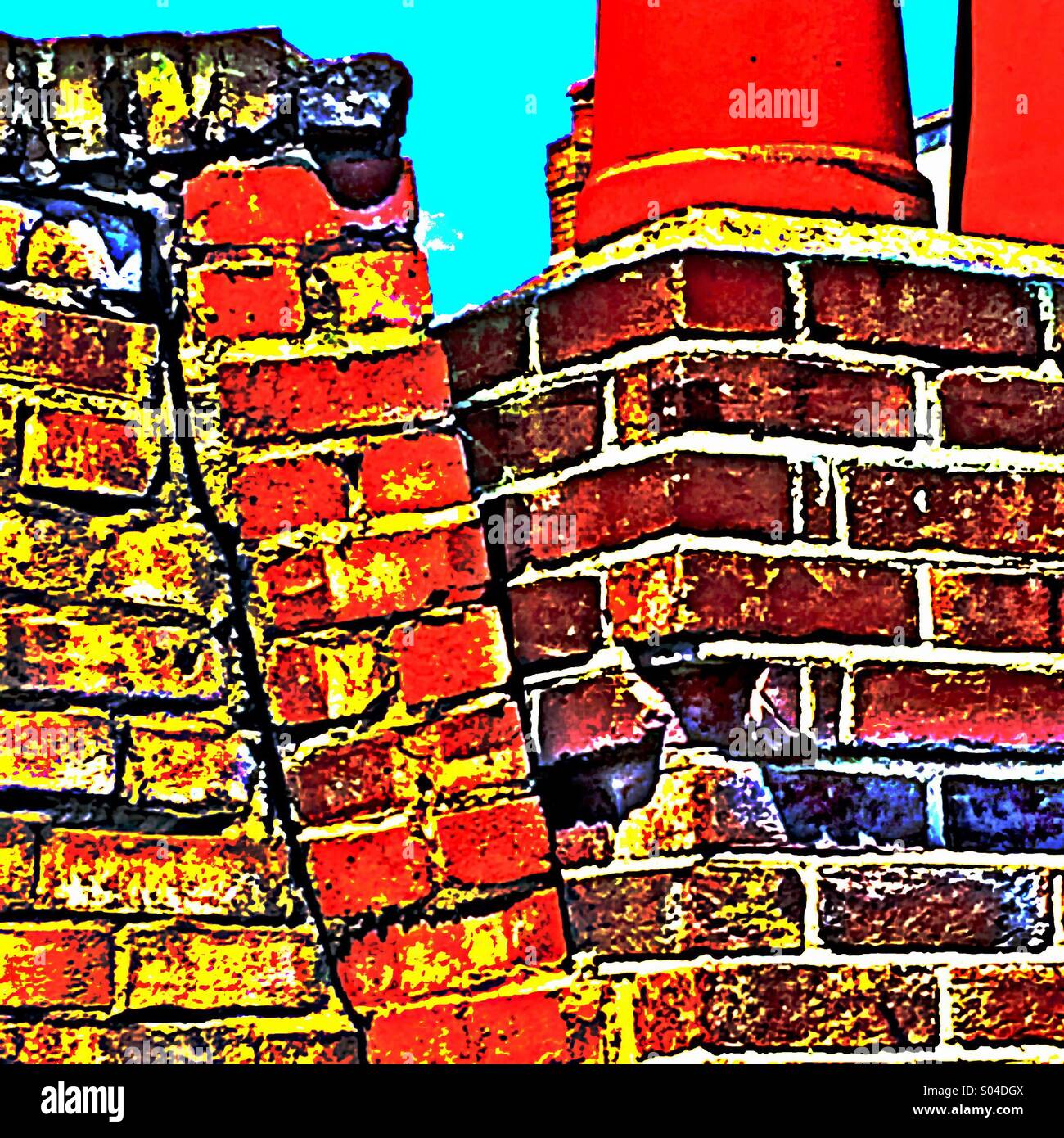 Abstract brick walls - Smartphone Captured Stock Image
