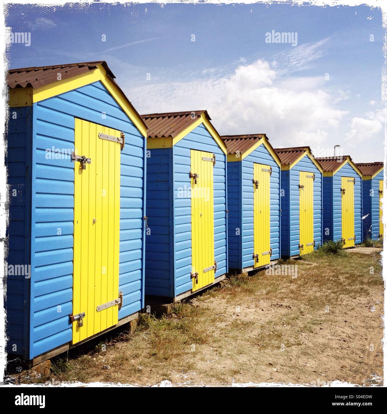 Littlehampton Beach Huts Stock Photo Alamy