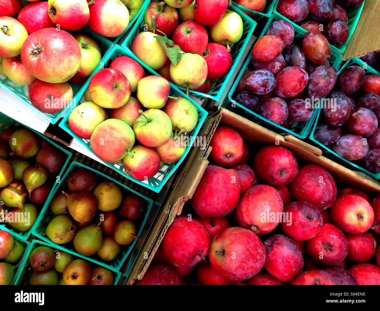 Farmers market summer fruit Stock Photo