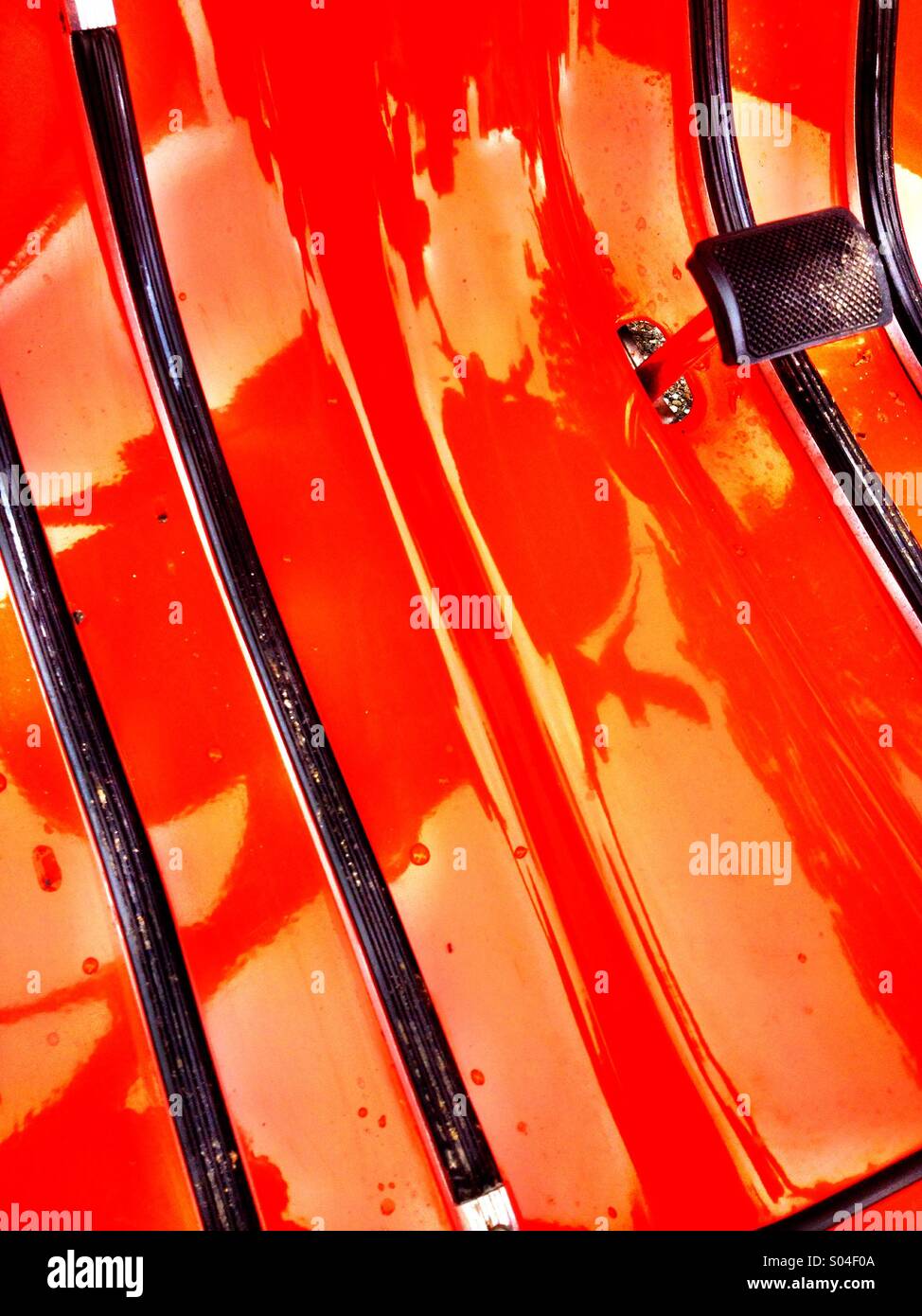 Orange scooter moped - Smartphone Captured Stock Image