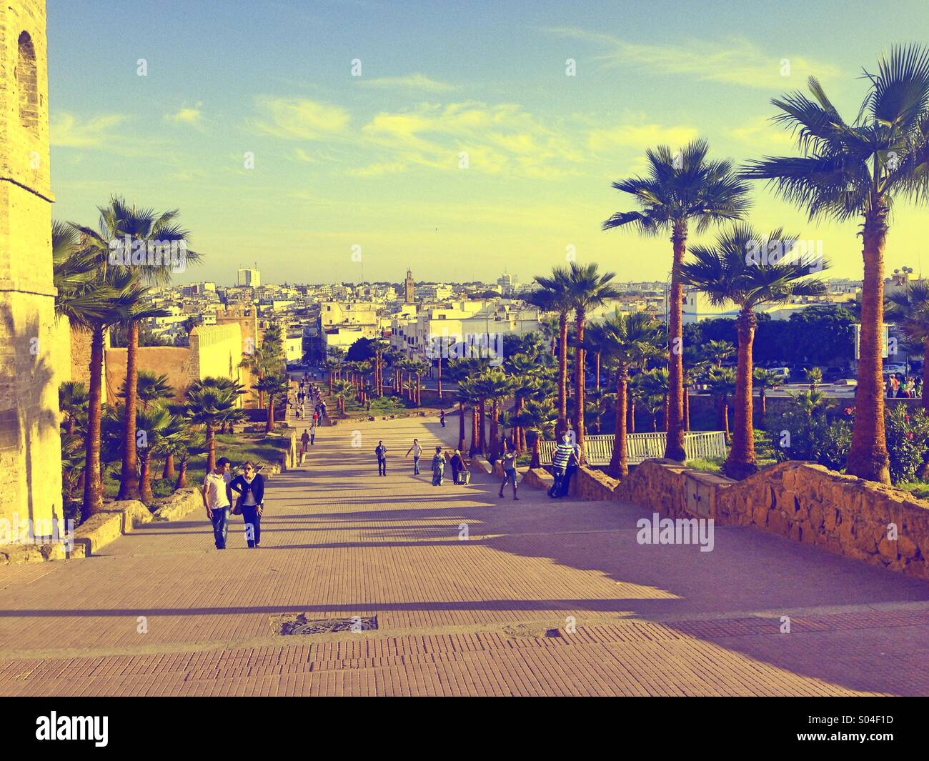A walking near the Kasbah of the Udays,Rabat,Morroco - Smartphone Captured Stock Image