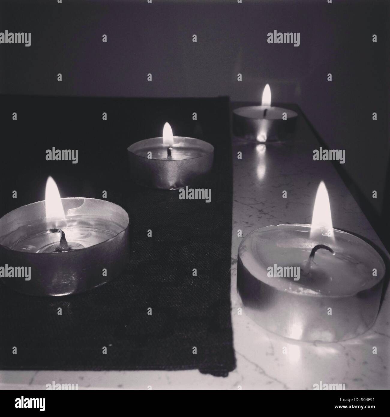 Candles in the dark Stock Photo Alamy