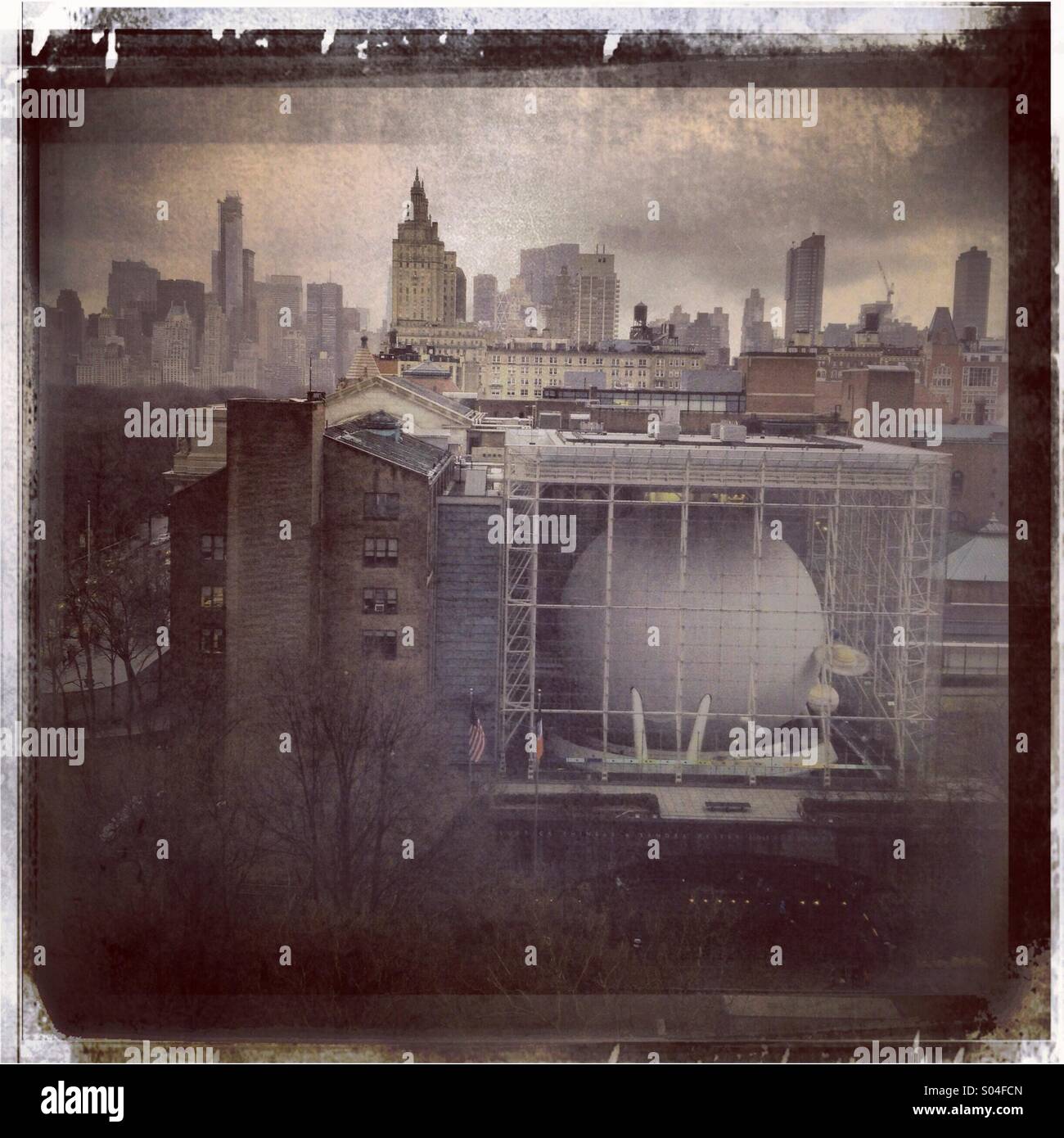 View of the Museum of Natural History in New York City - Smartphone Captured Stock Image