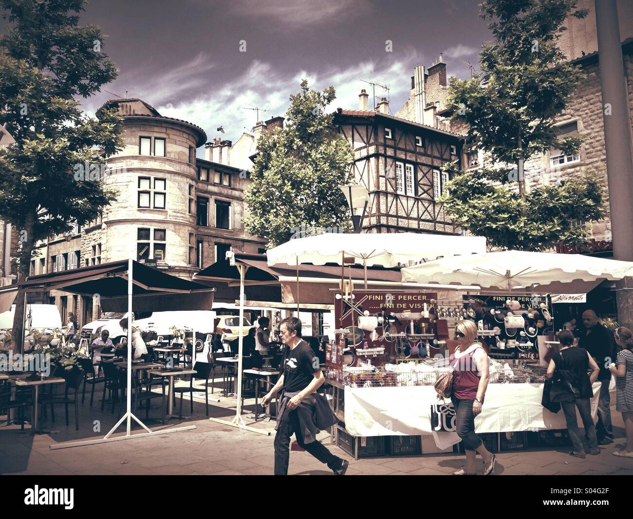 Place du peuple, Saint-Etienne,Loire,France - Smartphone Captured Stock Image