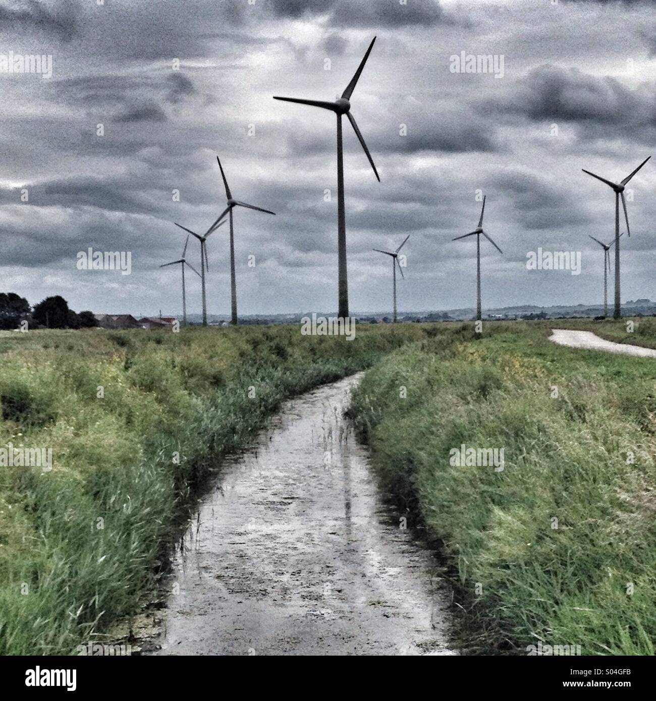 wind turbines Stock Photo