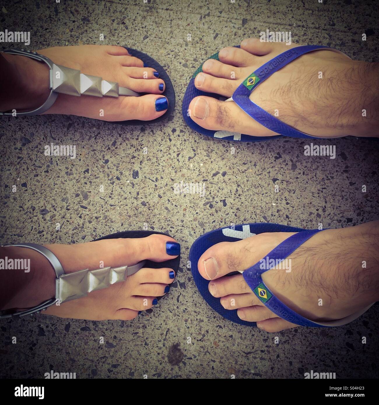 Matching Feet Stock Photo