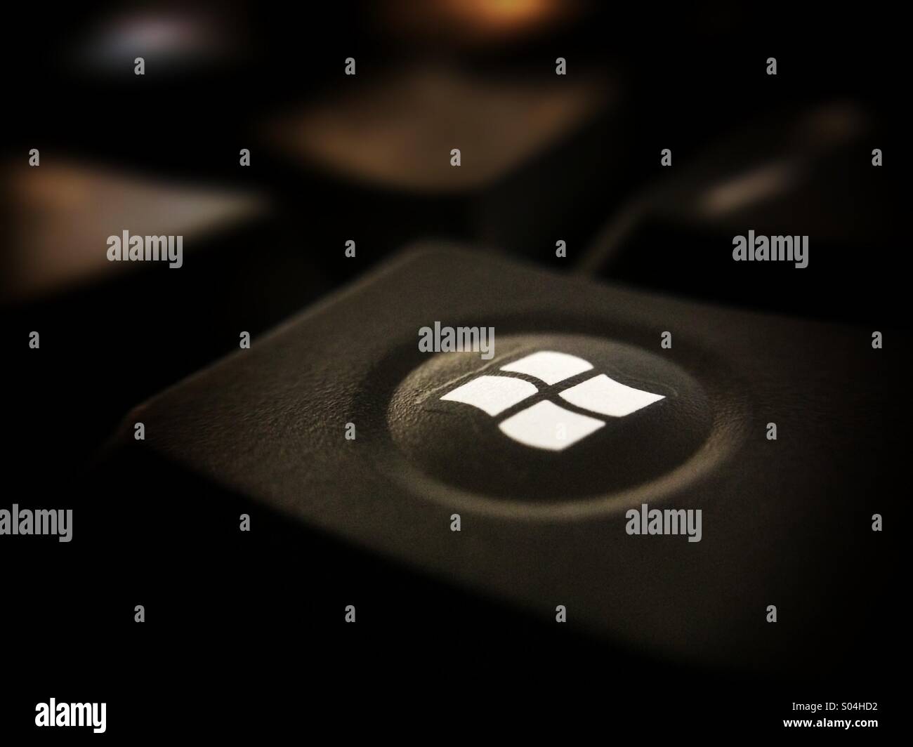 Close up of Windows Start Key on keyboard - Smartphone Captured Stock Image
