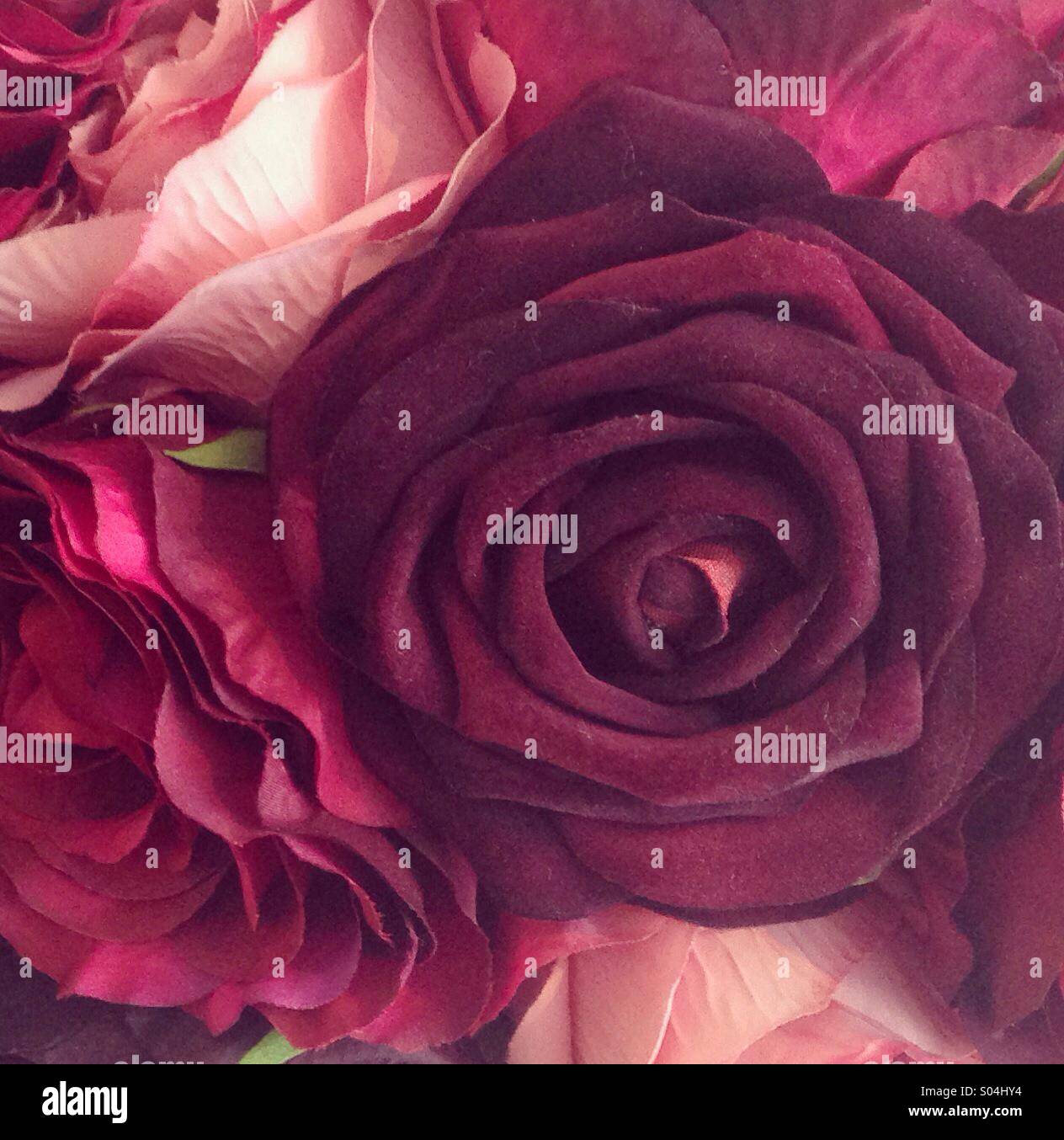 Fake red roses Stock Photo Alamy