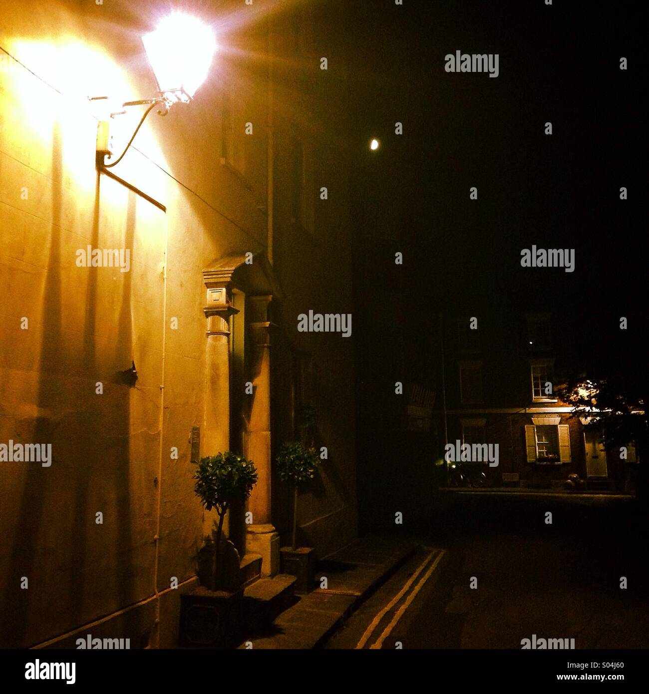 Nighttime street scene - Smartphone Captured Stock Image