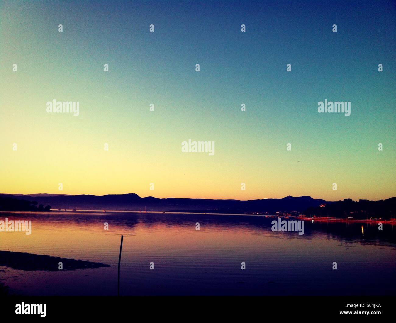 Inspiring spectacular sunrise or sunset, Cote d'Azur, French riviera, France,Europe - Smartphone Captured Stock Image