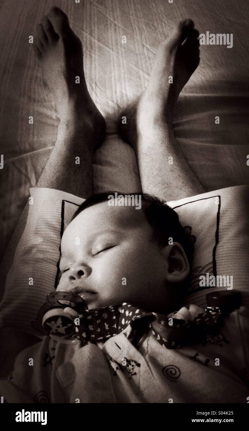 Legs sleeping baby girl hi-res stock photography and images - Alamy