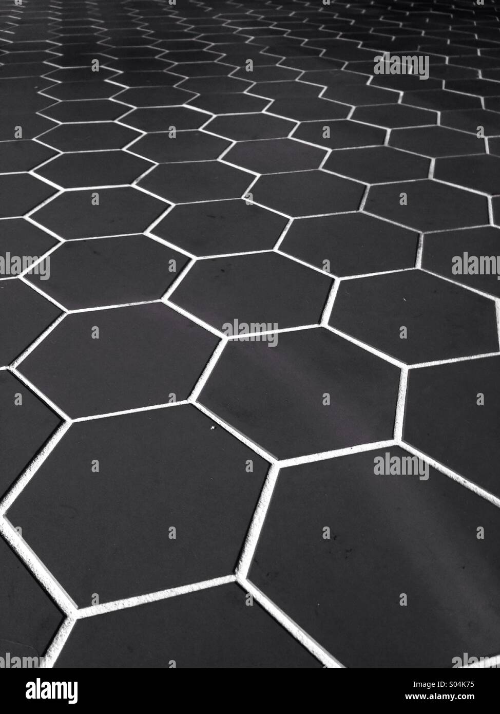 Bee cell pattern, b/w - Smartphone Captured Stock Image