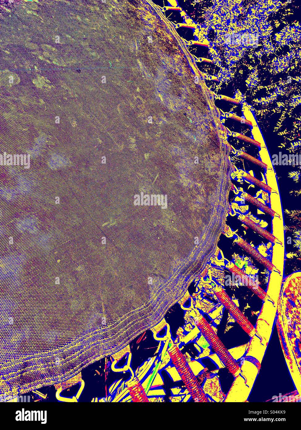 Rusty trampoline - Smartphone Captured Stock Image