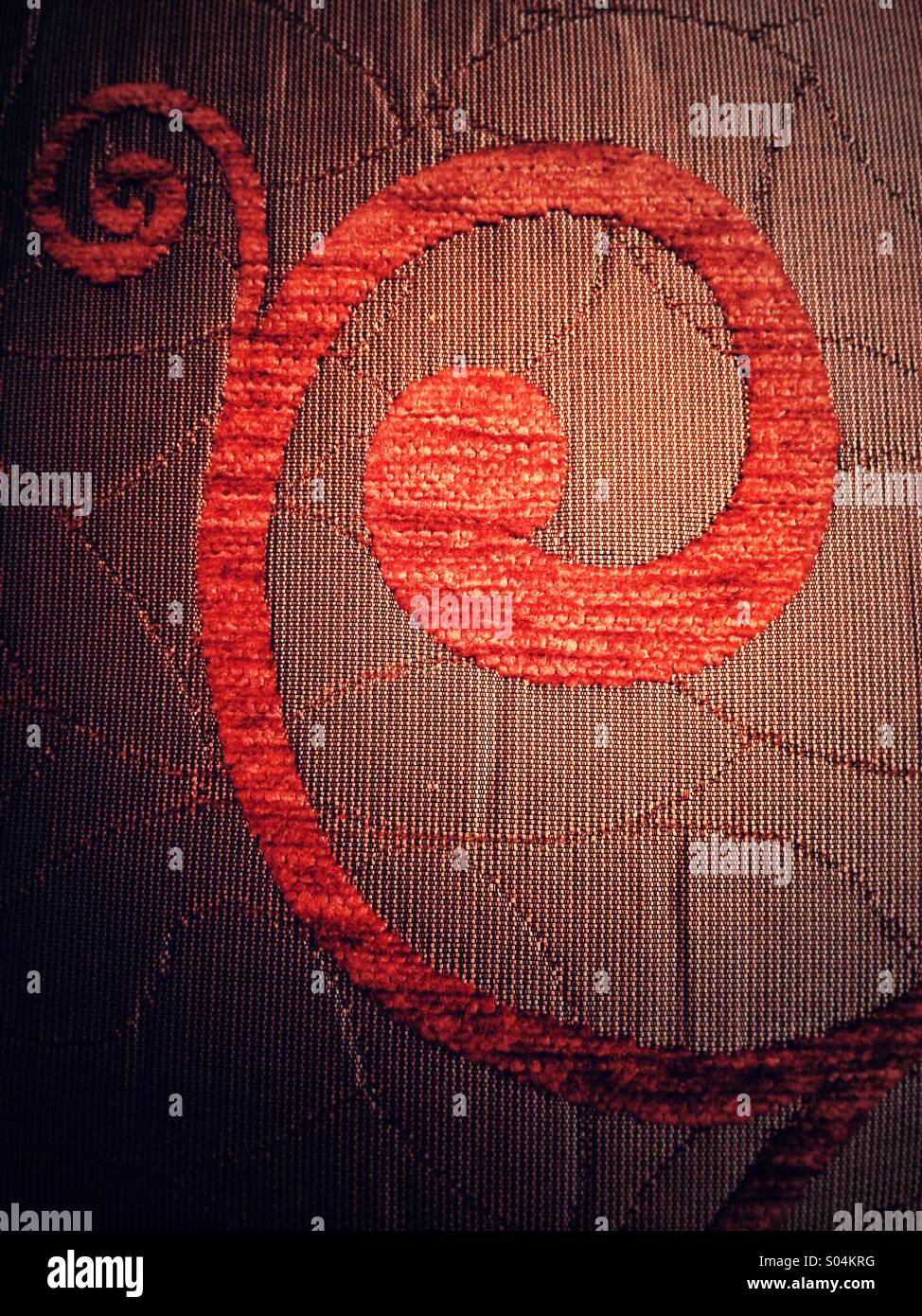 Embroidery on cushion - Smartphone Captured Stock Image