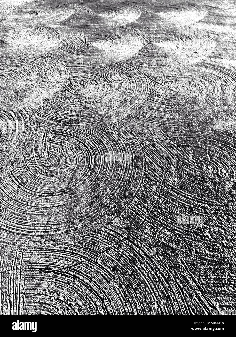 Swirl patterns, receding, b/w - Smartphone Captured Stock Image