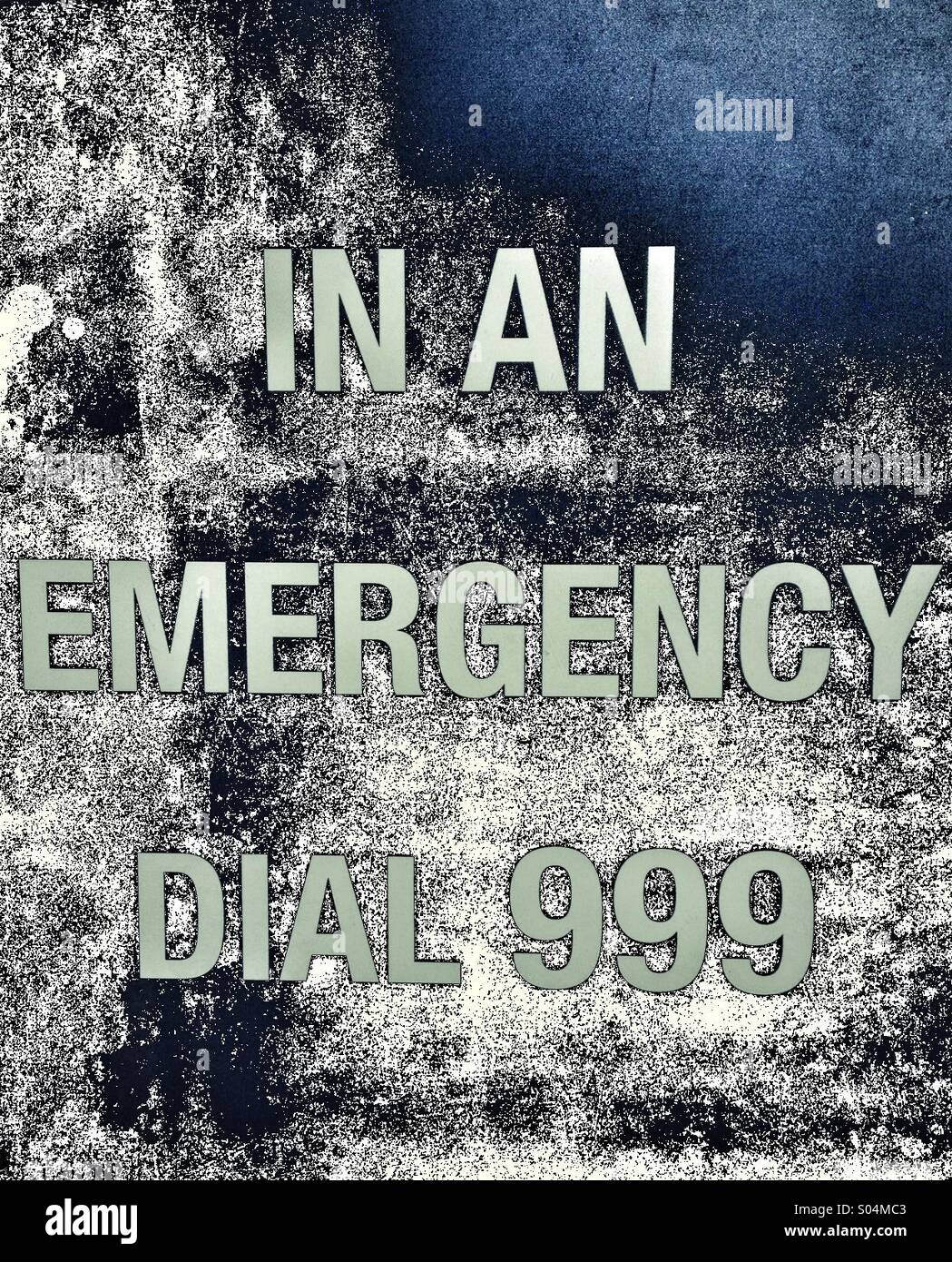 In an emergency dial 999 Stock Photo