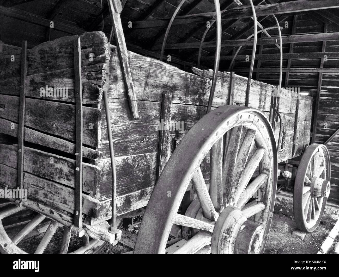 Wooden wagon from another era - Smartphone Captured Stock Image