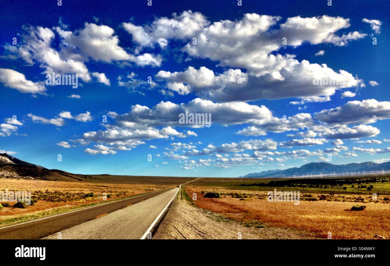 Wide open spaces with road running through it - Smartphone Captured Stock Image Wide open spaces with road running through it - Smartphone Captured Stock Image