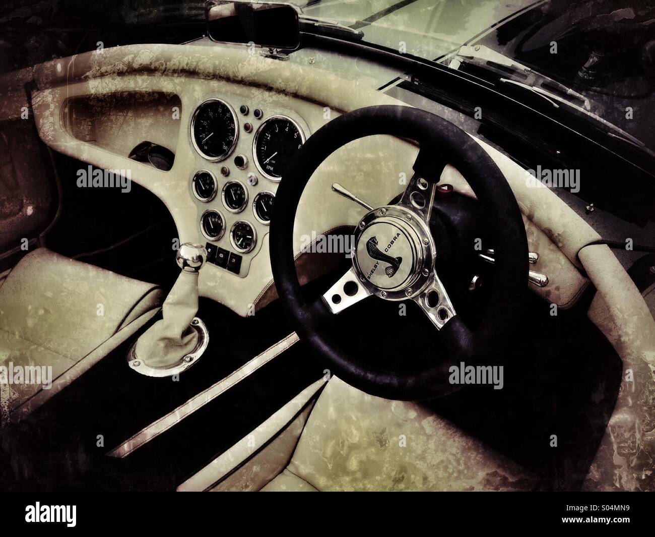 Shelby cobra interior - Smartphone Captured Stock Image