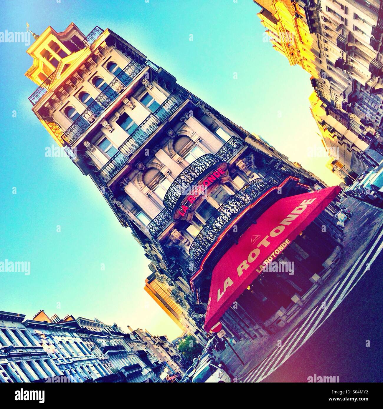 La Rotonde restaurant, Brussels, Belgium - Smartphone Captured Stock Image