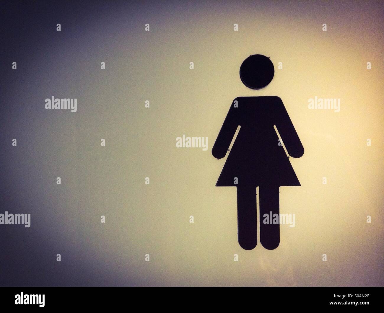 Women toilet signs Stock Photo