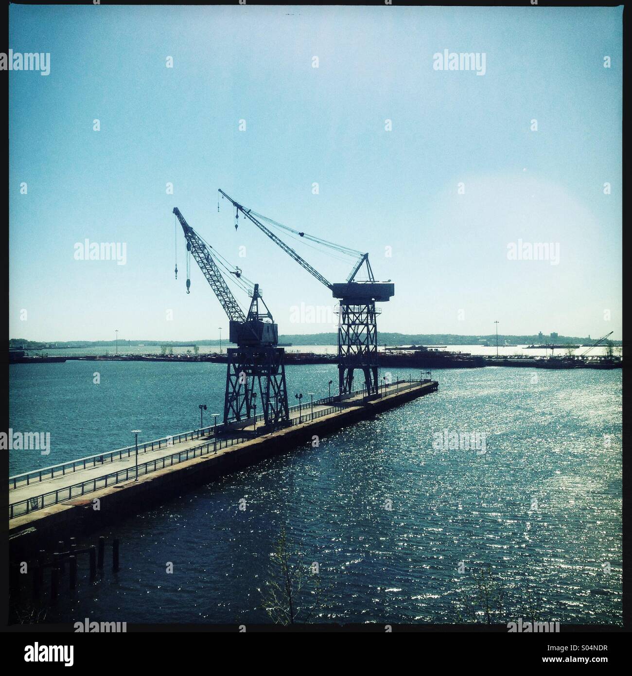 Red Hook terminal in Brooklyn, NY Stock Photo