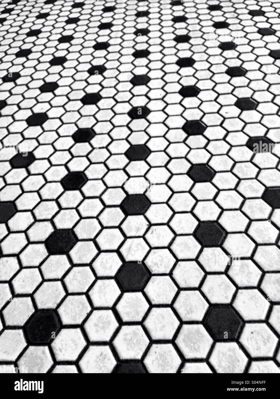 Hexagons in b/w - Smartphone Captured Stock Image
