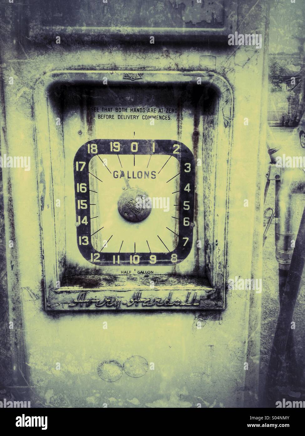 Vintage fuel  pump - Smartphone Captured Stock Image