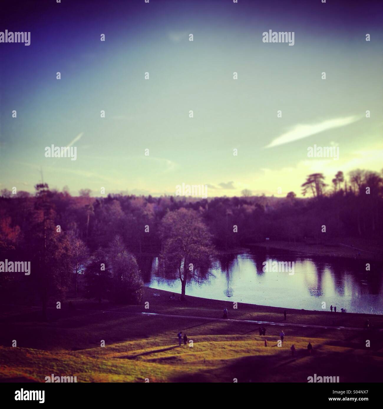 Claremont Landscape Gardens Lake Stock Photo Alamy