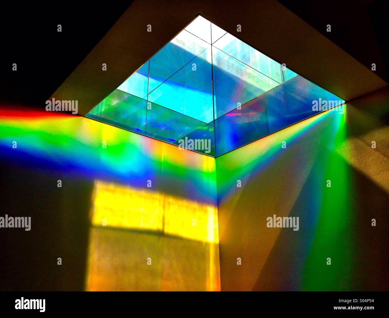 Prismatic light from window Stock Photo
