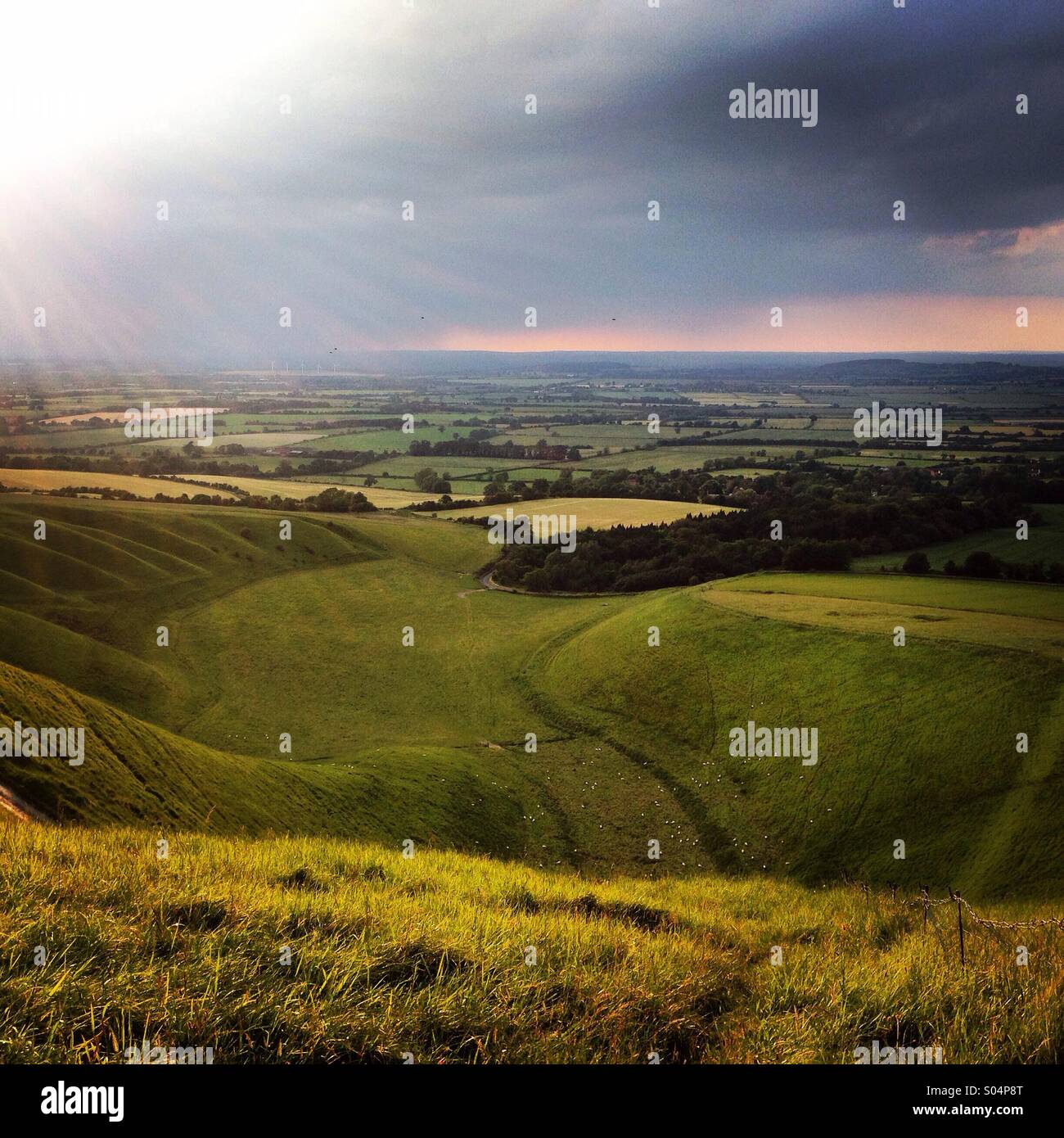 View from white horse hill, oxfordshire Stock Photo Alamy