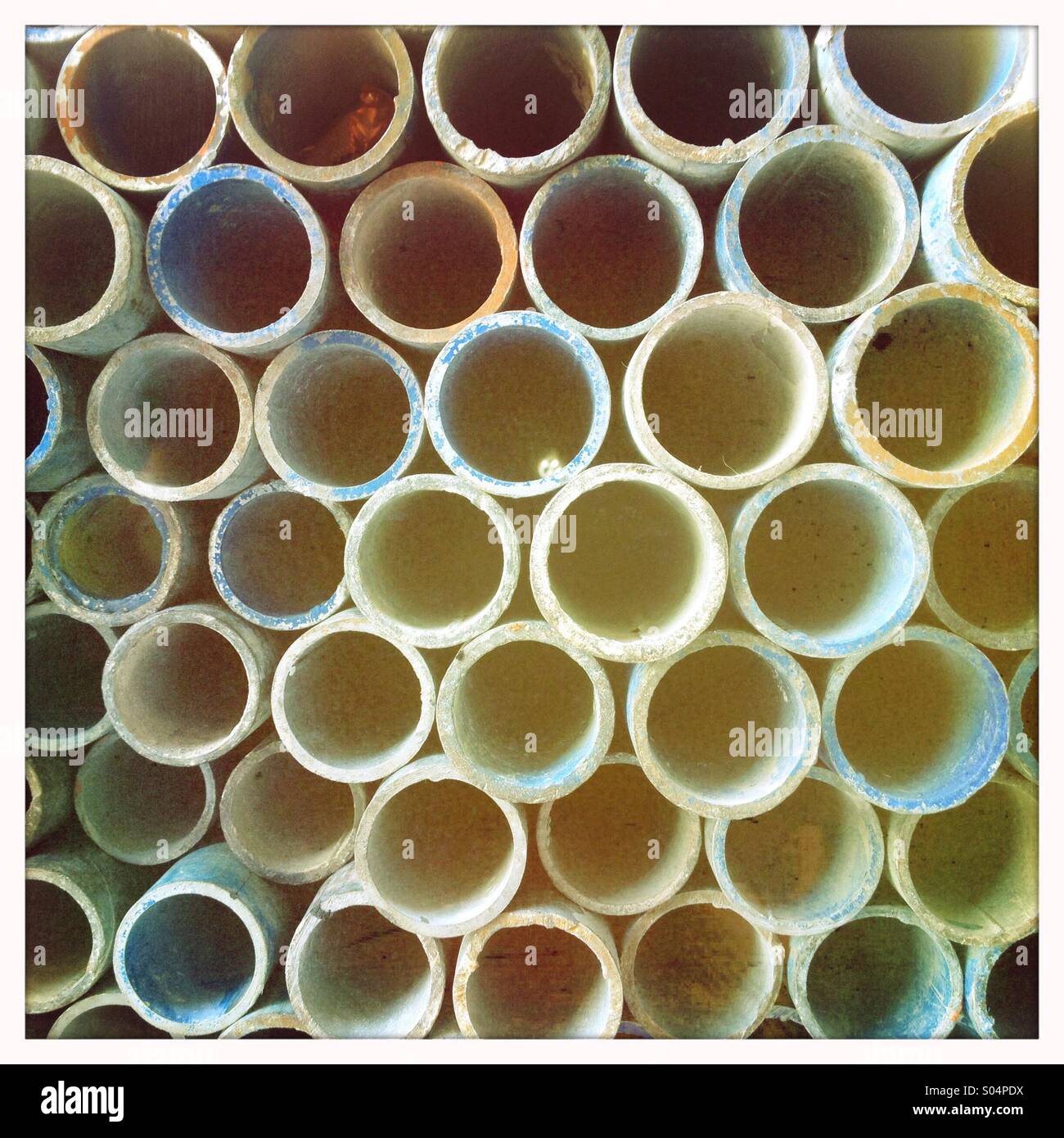 Pipe ends - Smartphone Captured Stock Image