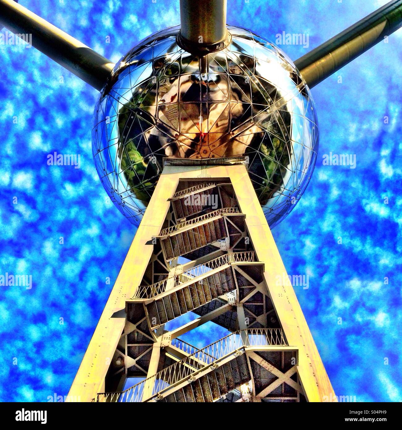 Detail from Atomium, Brussels - Smartphone Captured Stock Image