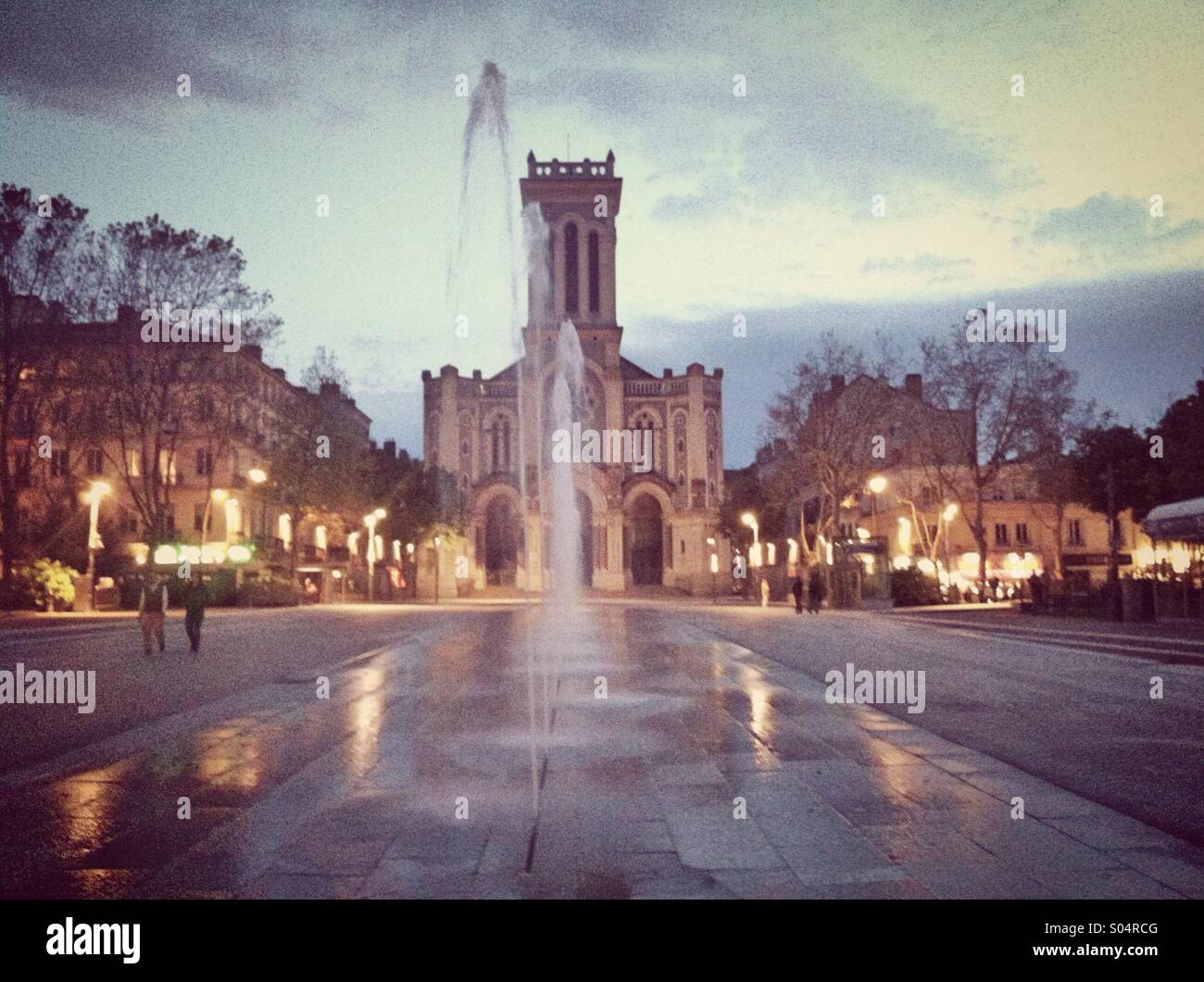 Calm french city center, Saint-Etienne,Loire,Rhone-Alps,France - Smartphone Captured Stock Image