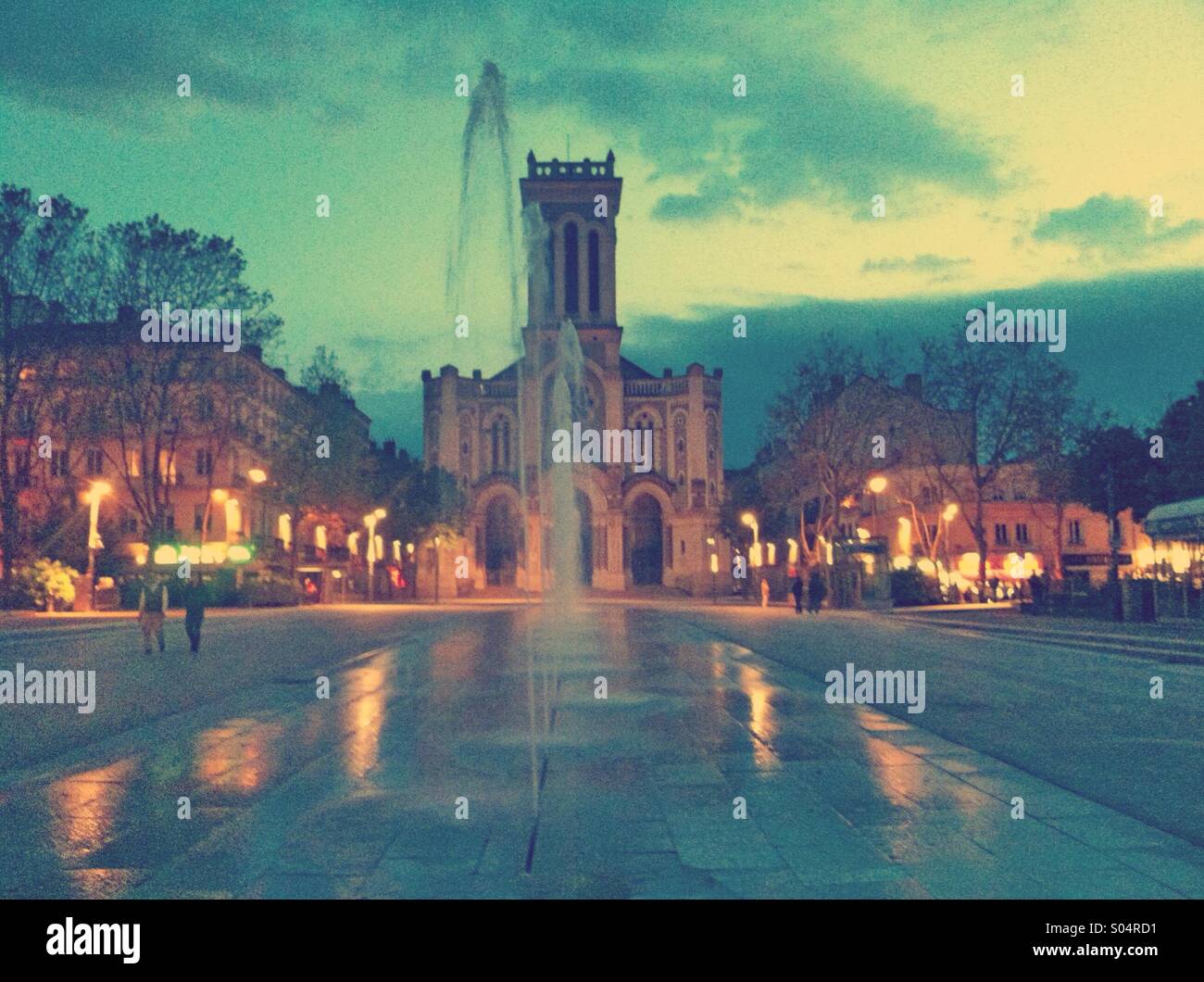 Saint-Etienne city center,French town - Smartphone Captured Stock Image