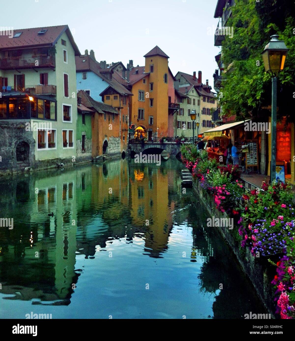 Tourist sight, Annecy, french Venise,Rhone Alps, France - Smartphone Captured Stock Image