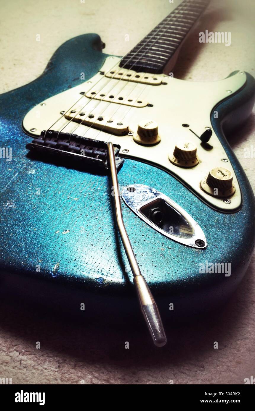 Electric guitar, Fender Strat Stock Photo