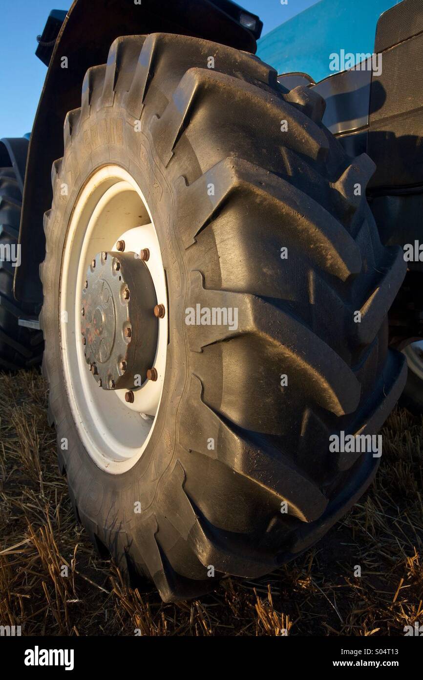 Big Tractor Wheel Stock Photo Alamy
