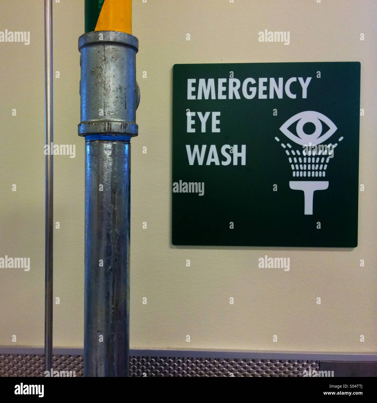 Emergency Eye Wash Stock Photo