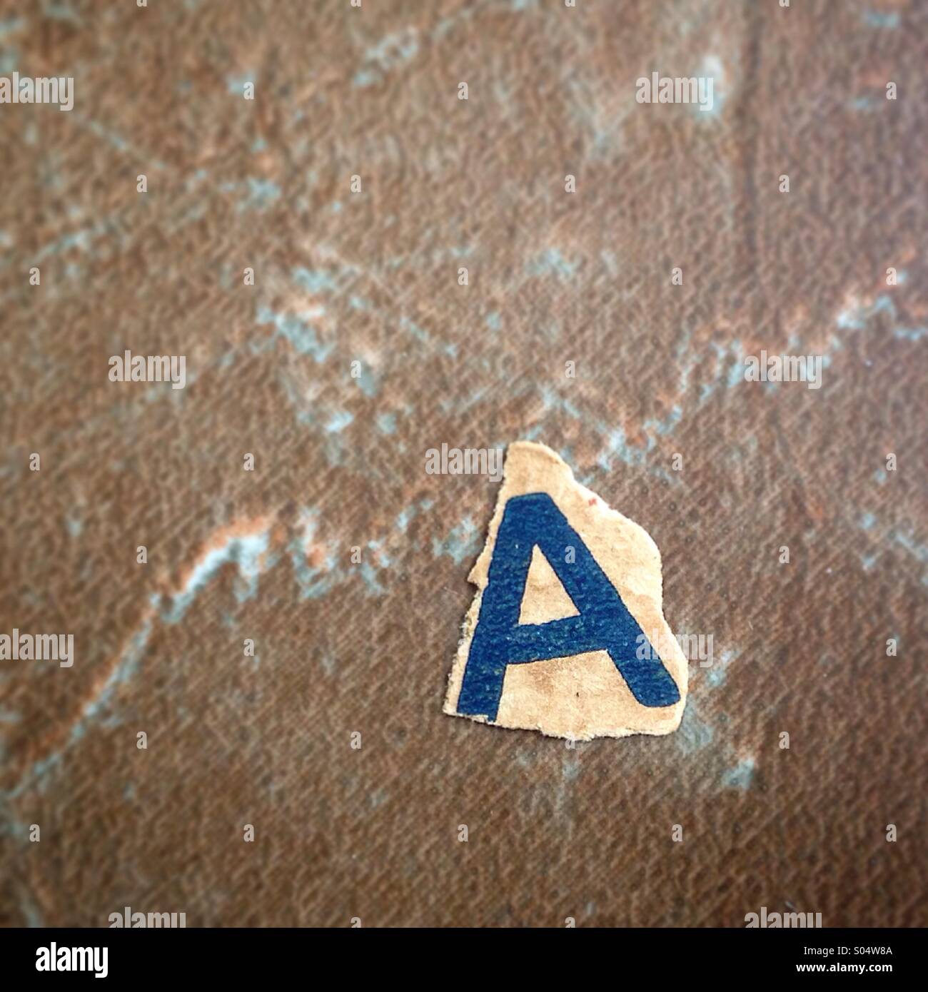 A cut out of an letter A in Peña de Bernal, Queretaro state, Mexico - Smartphone Captured Stock Image