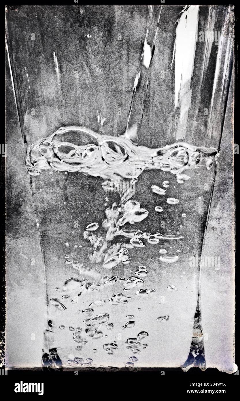 Water being poured into glass - Smartphone Captured Stock Image