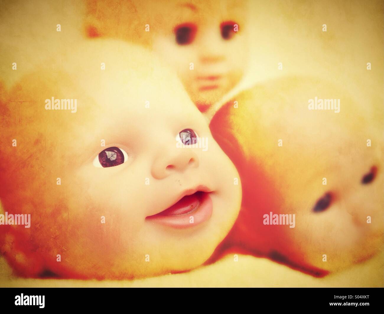Toy doll heads Stock Photo Alamy