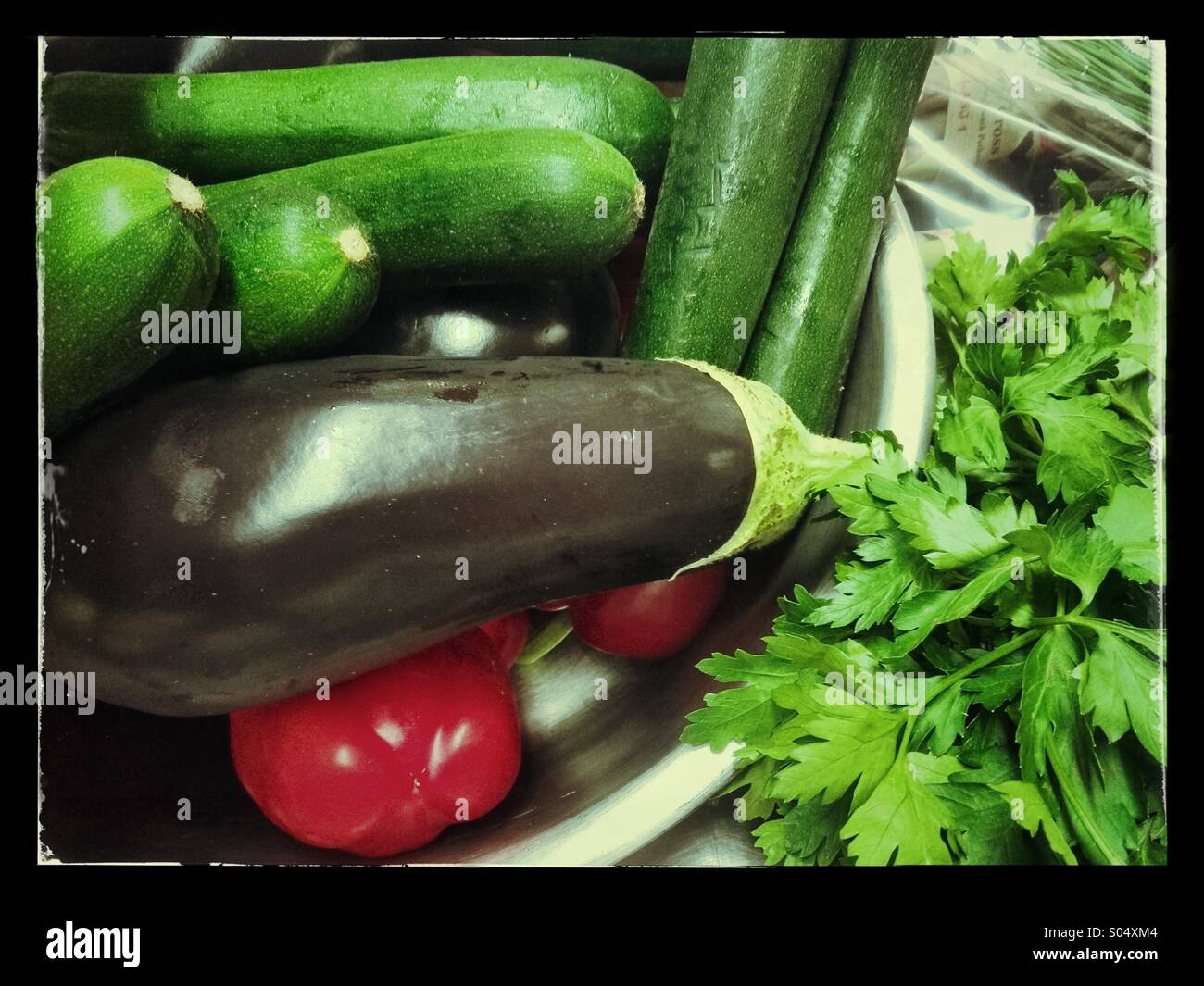 Vegetable ingredients - Smartphone Captured Stock Image