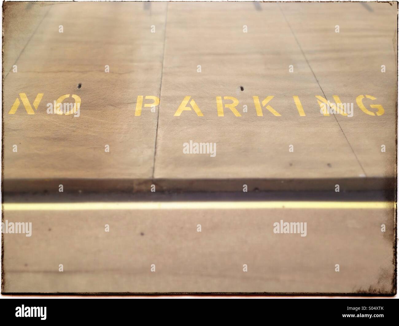 No parking. - Smartphone Captured Stock Image