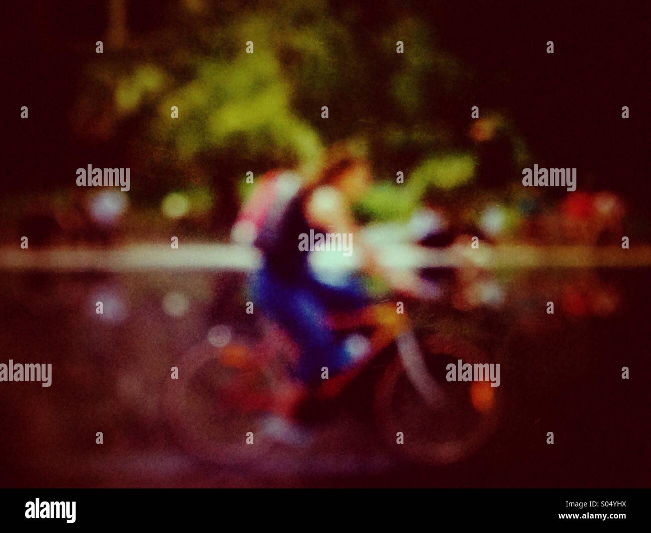 Man on a bicycle - Smartphone Captured Stock Image