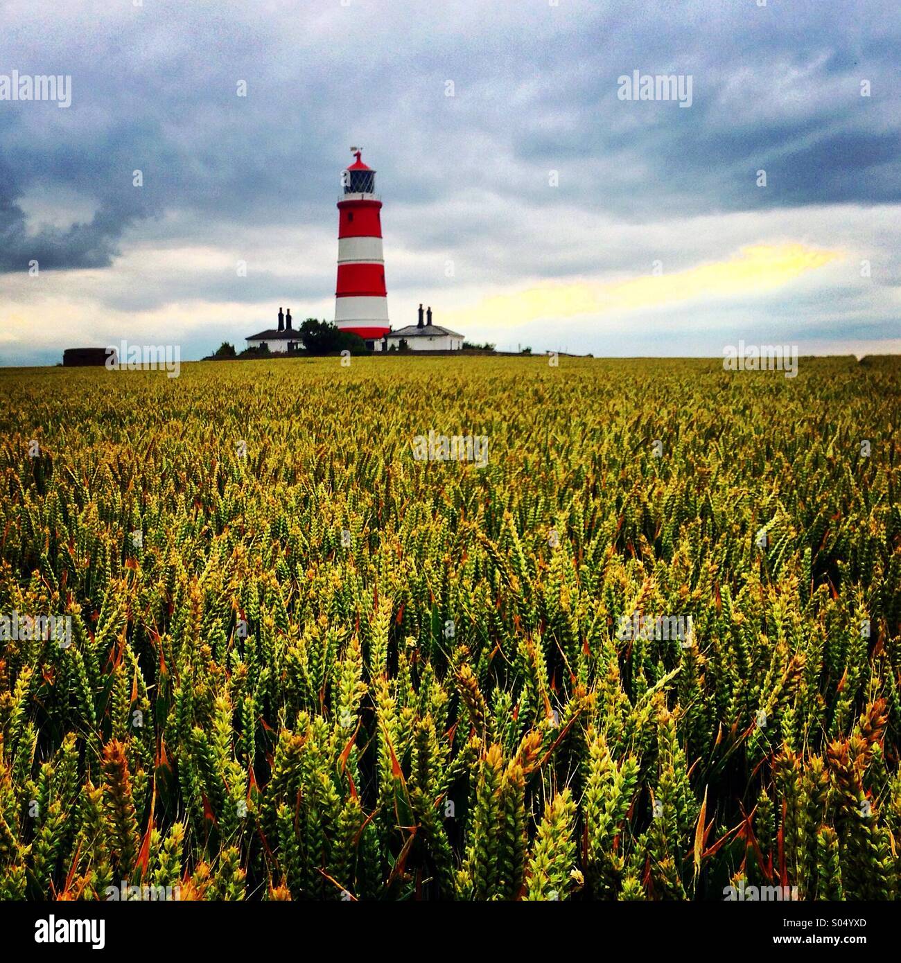 Happisburgh lighthouse - Smartphone Captured Stock Image