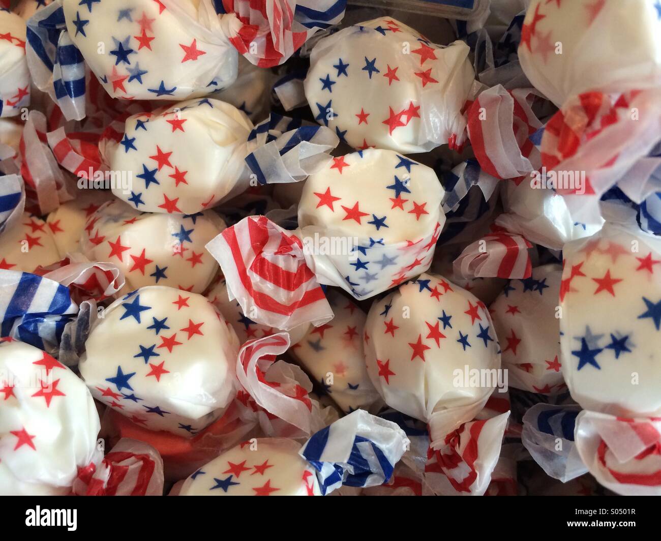 Peppermint taffy for the Fourth of July party Stock Photo Alamy